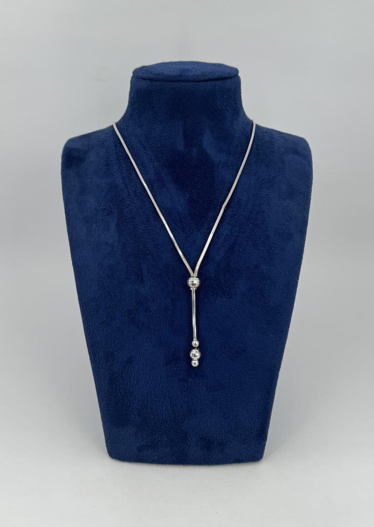 Sterling Silver Disco Ball Drop Necklace (1 of 5)