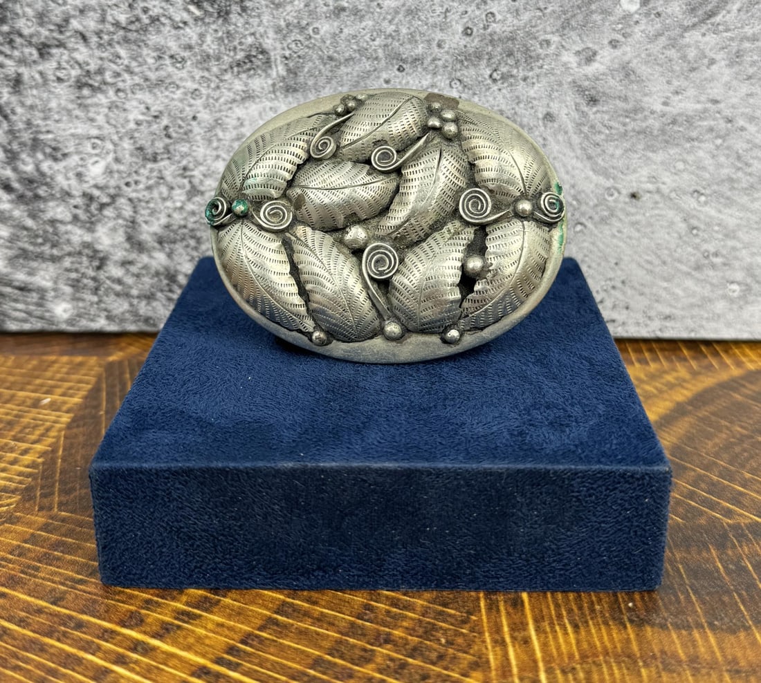 Navajo Nickel Silver Belt Buckle: 3" by 2 1/4".