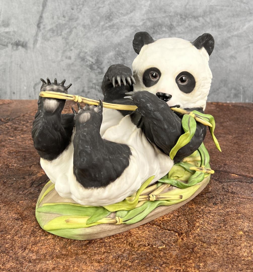 Boehm Porcelain Edward Marshall Panda: 7 3/4" by 6 1/8" by 5"