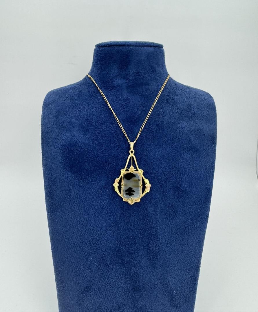 Montana Agate Gold Filled Necklace (1 of 4)
