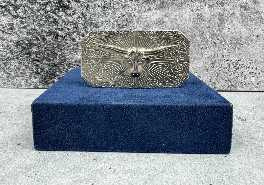 1950s Montana Cowboy Belt Buckle: 2 1/2" by 1 3/8".