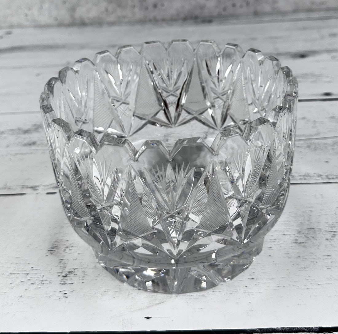 Antique Cut Glass Bowl: 5 3/4" diameter, 4 1/4" tall.