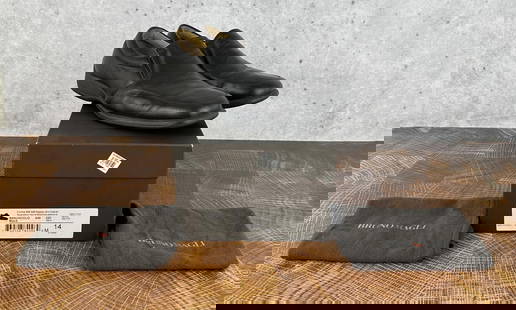 Bruno Magli Size 14 Leather Shoes: Nice shoes in box.