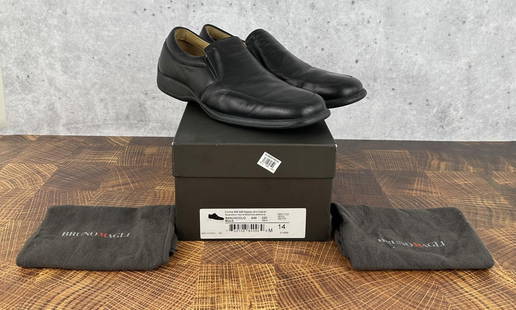 Bruno Magli Size 14 Leather Shoes: Nice shoes in box.