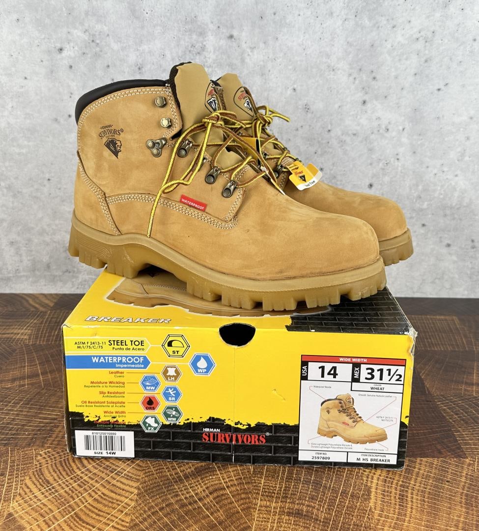 Herman Survivors Leather Boots: Size 14