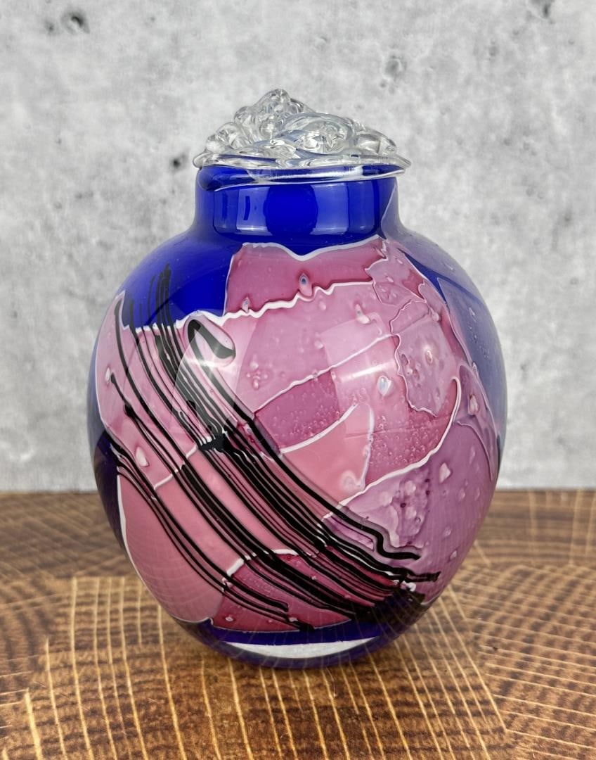 Tony Jojola Art Glass Vase (1 of 6)