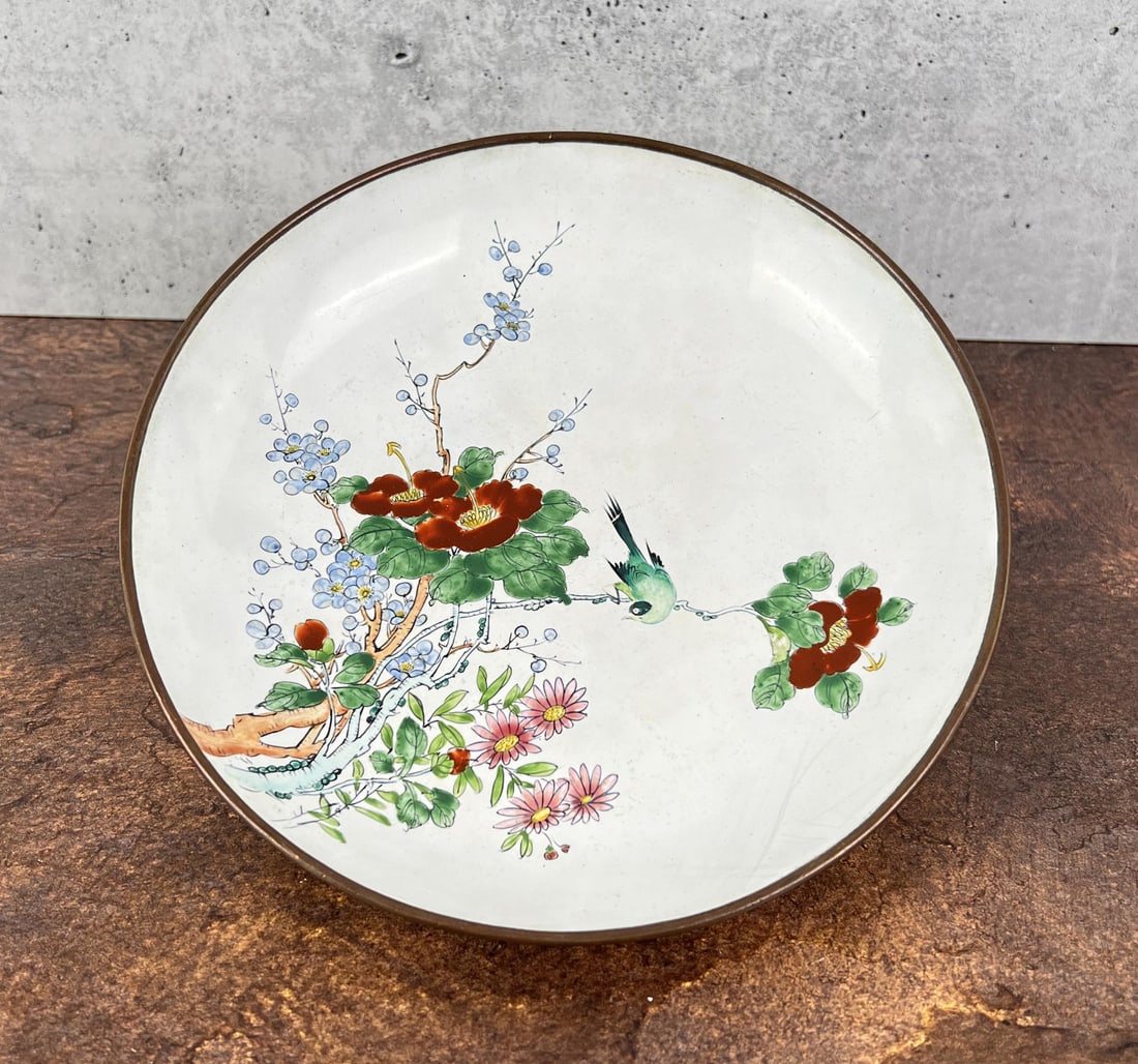 Antique Chinese Canton Enamel Dish Bowl (1 of 5)