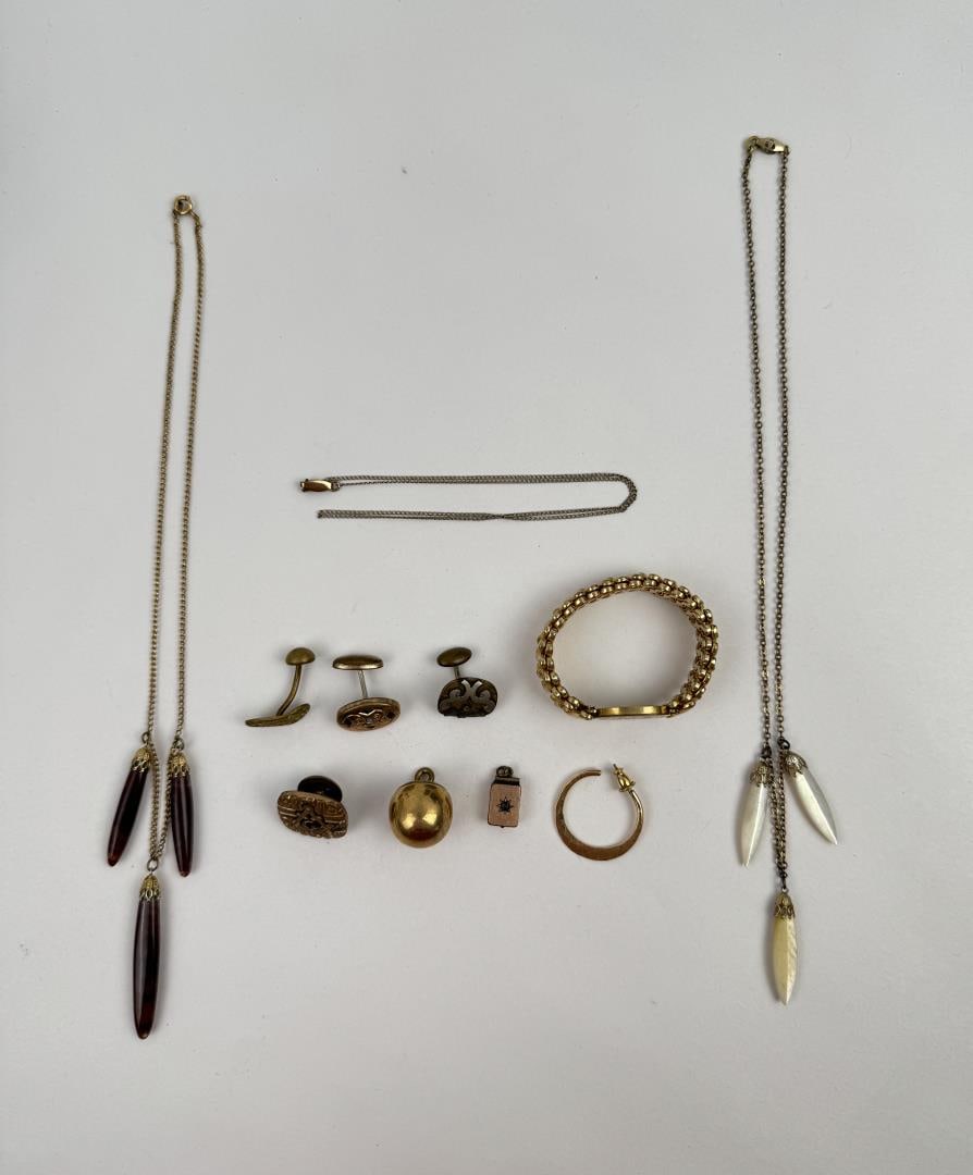 Antique Gold Filled Jewelry Lot: 62.5 grams.