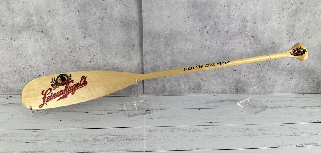 Leinenkugel's Lodge Beer Advertising Paddle: 48" long.