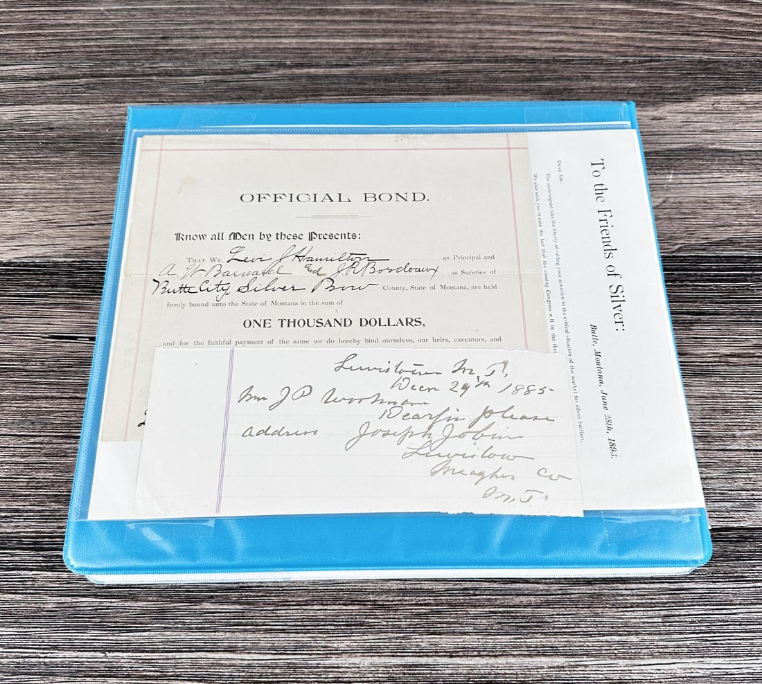 Antique Montana Paper Ephemera: Binder full.