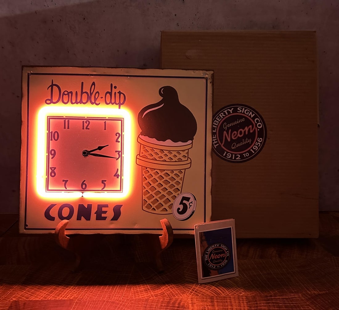 Double Dip Ice Cream Cones Neon Sign (1 of 6)