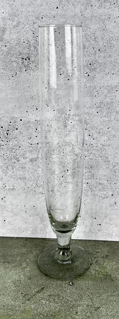Etched Crystal Bud Vase: 10" tall