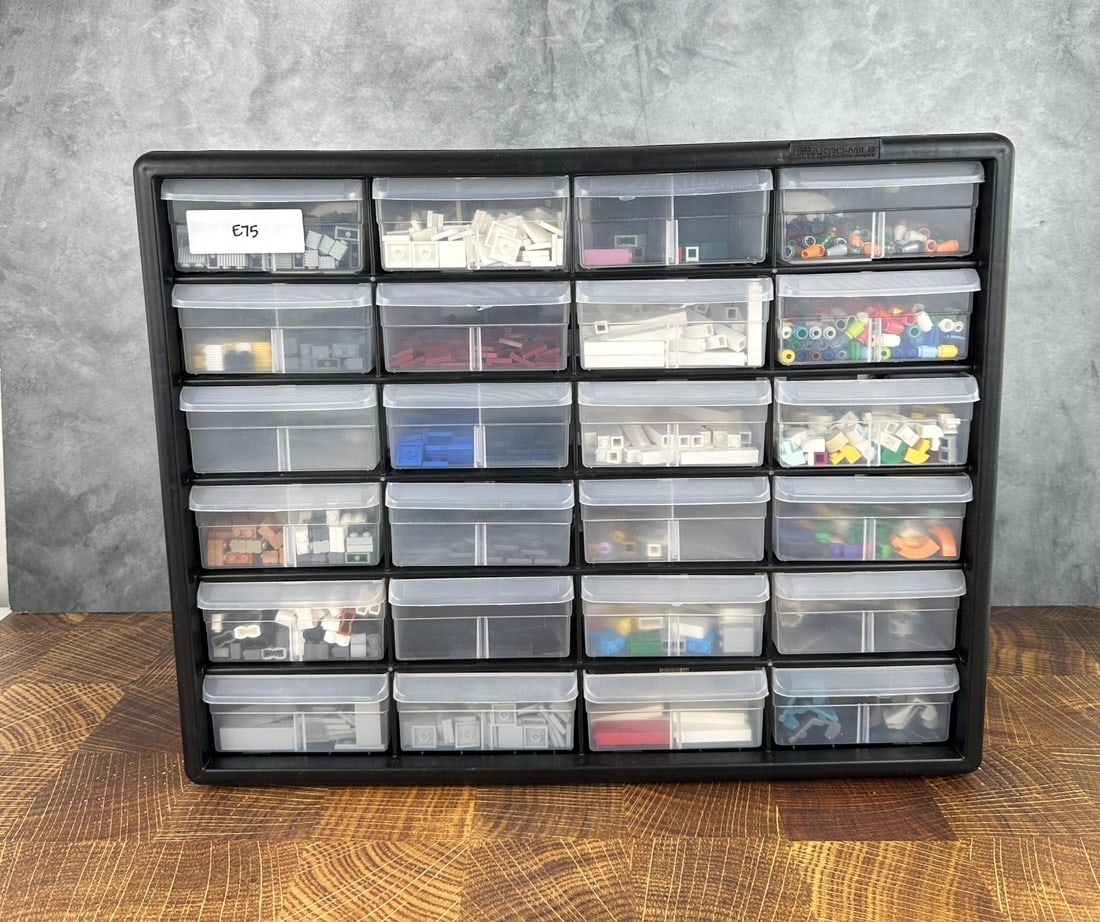 Large Grouping of Lego: Nice grouping in organizer.