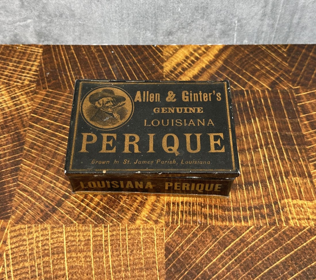 Allen & Ginter Louisiana Perique Tobacco Tin: Decent example.