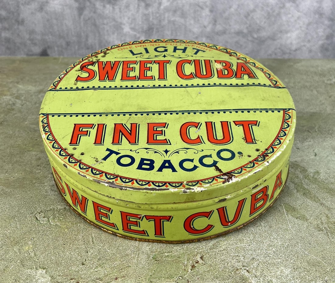 Light Sweet Cuba Fine Cut Tobacco Tin: Nice example.