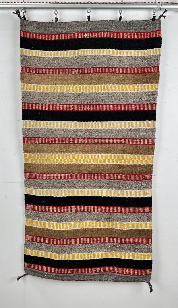 Navajo Indian Double Saddle Blanket Rug (1 of 6)