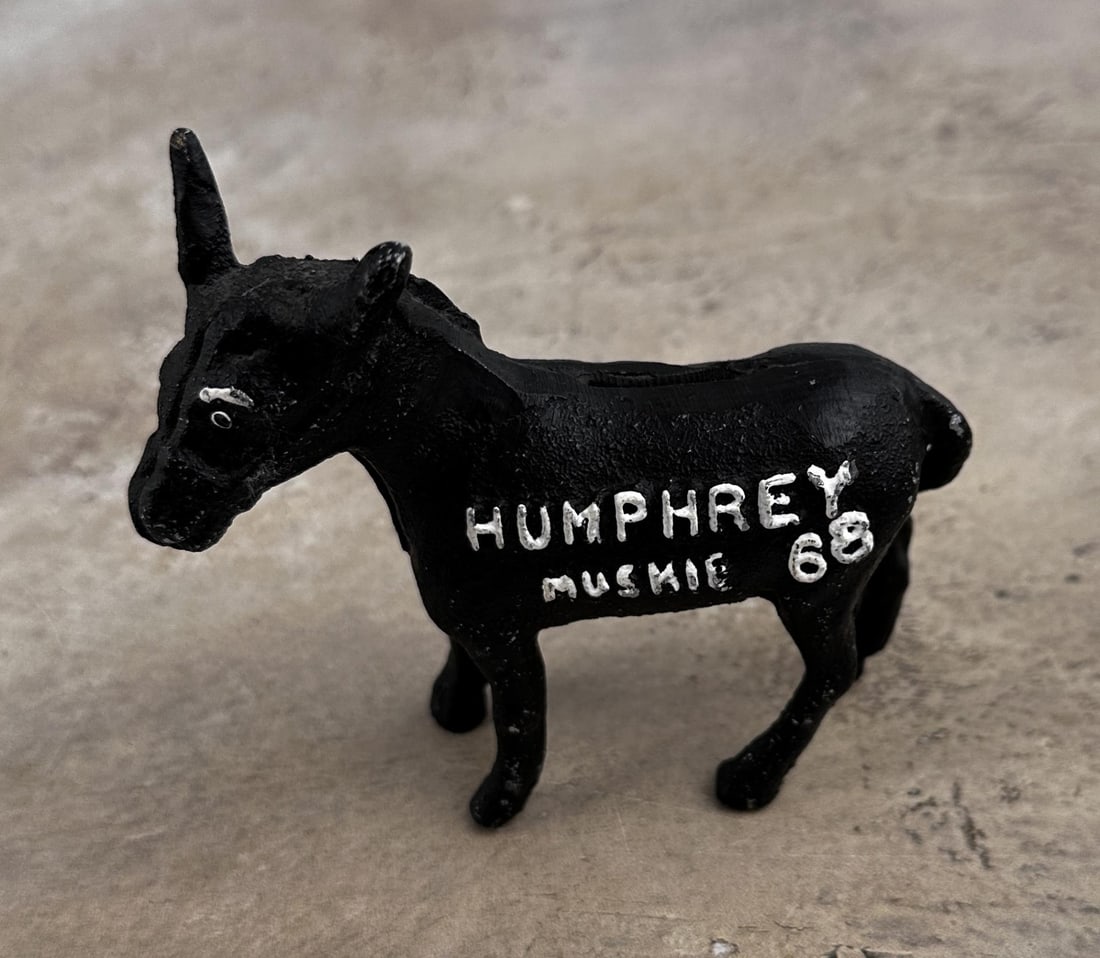 Hubert Humphrey Muskie Cast Iron Bank (1 of 5)