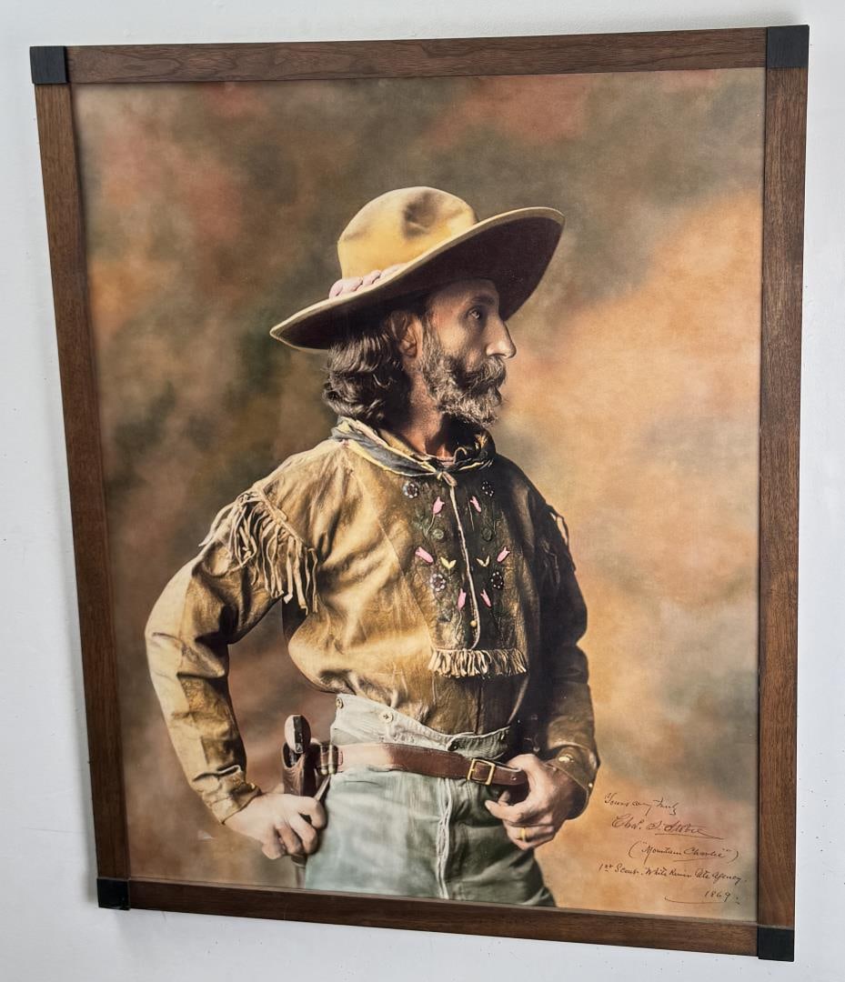 Mountain Charlie White River Ute Agency Photo: 32 1/2" by 40" framed. Photo taken from the original negative.