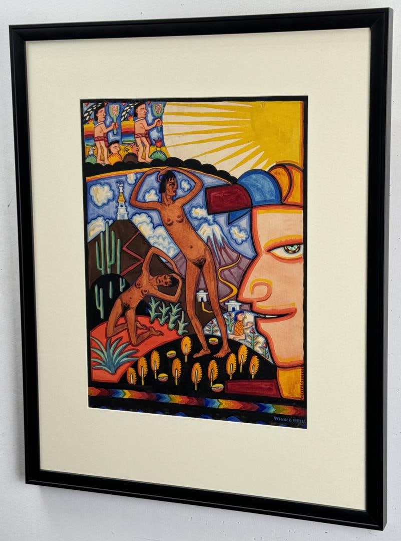 Winold (Fritz Winold) Reiss Gouache Painting (1 of 5)