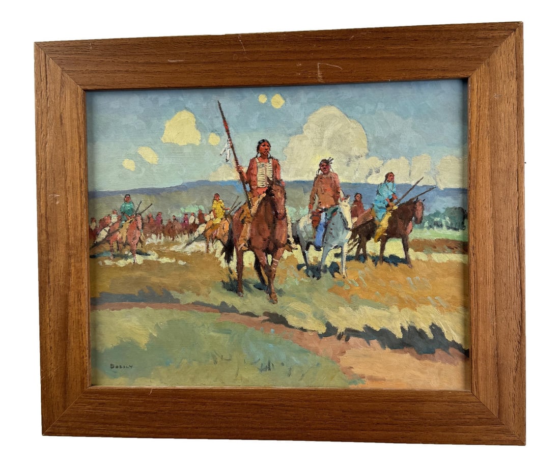 Sheryl Bodily Oil on Board Indian Painting (1 of 4)