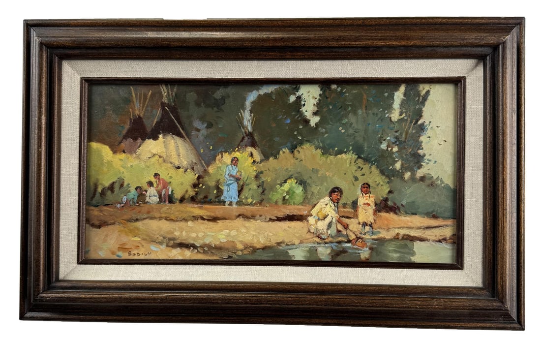 Sheryl Bodily Oil on Board Indian Painting (1 of 4)