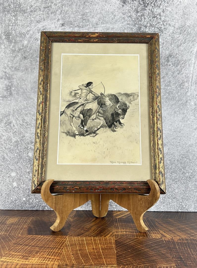 Rose Kellogg Miller Montana Indian Gouache (1 of 4)