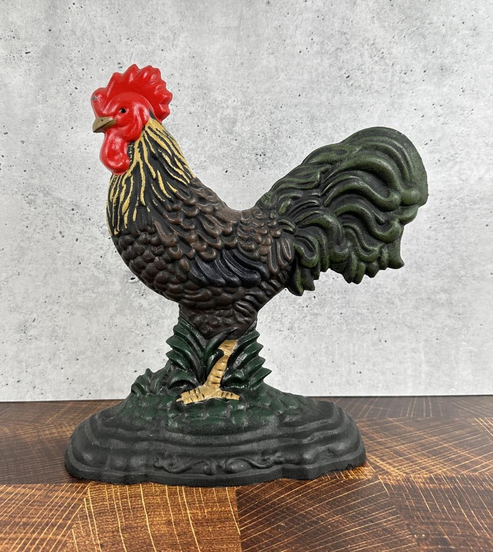 Cast Iron Rooster Doorstop (1 of 5)