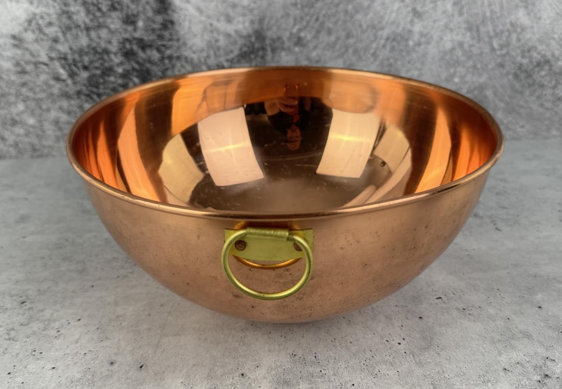 Vintage Copper Ring Handle Mixing Bowl (1 of 4)