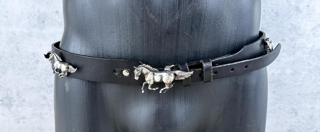 Navajo Sterling Silver Horse Concho Belt (1 of 6)