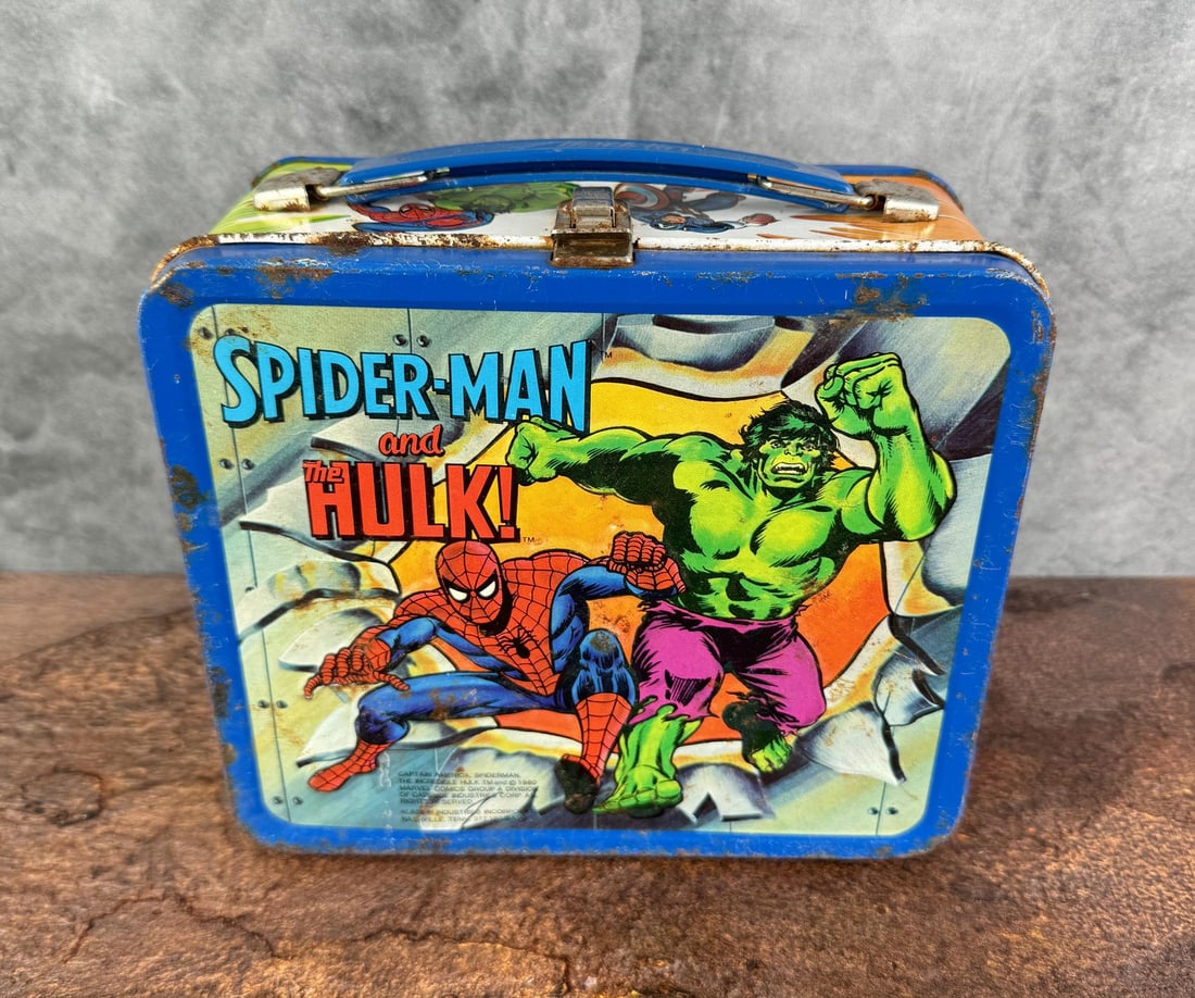 1980 Captain America Spider Man Hulk Lunch Box (1 of 9)