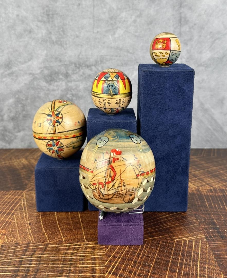 Matryoshka Nesting Doll Set Columbus: 2 3/4" diameter.