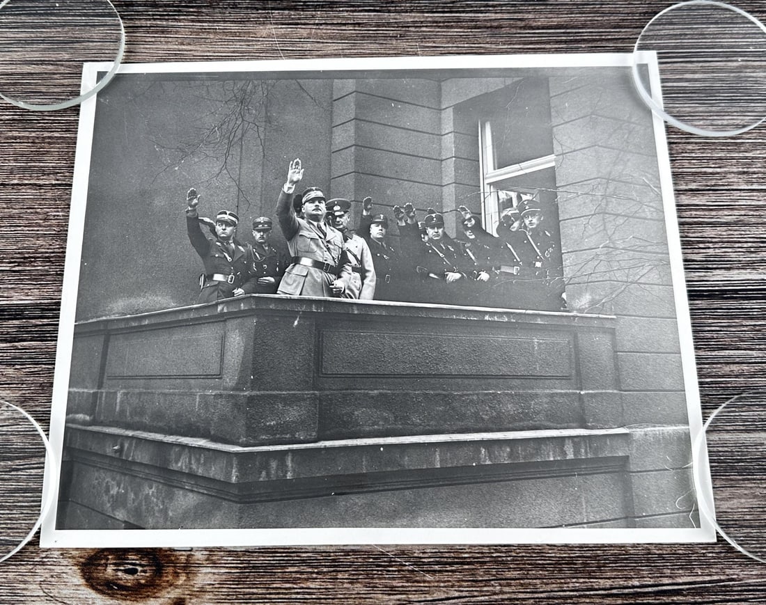 Ernst Rohm Salutes From Balcony Photo: 8" by 10"