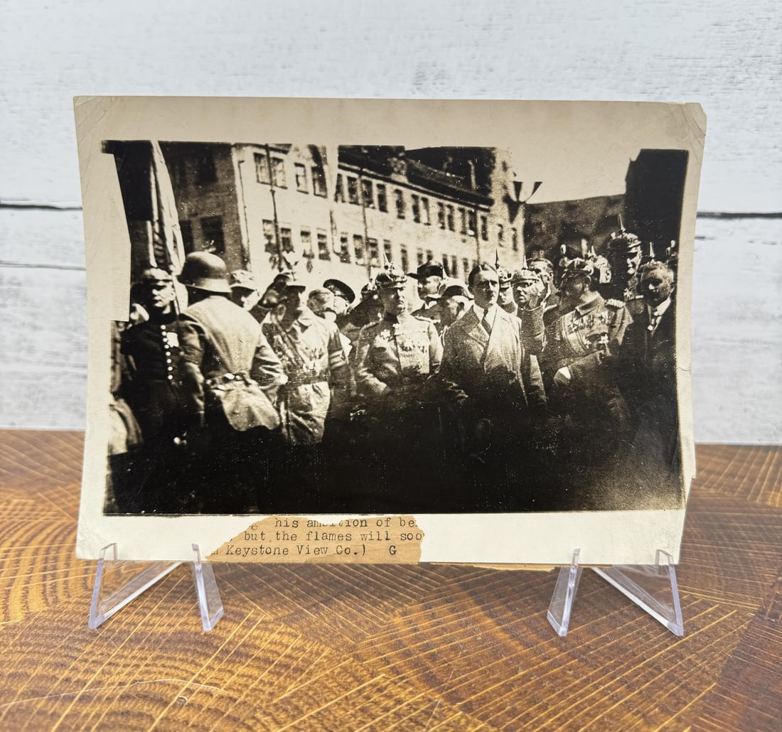 Hitler & Erich Ludendorf In Nuremburg March Photo: Free Lance Photographers Guild press photo. 8" by 6".