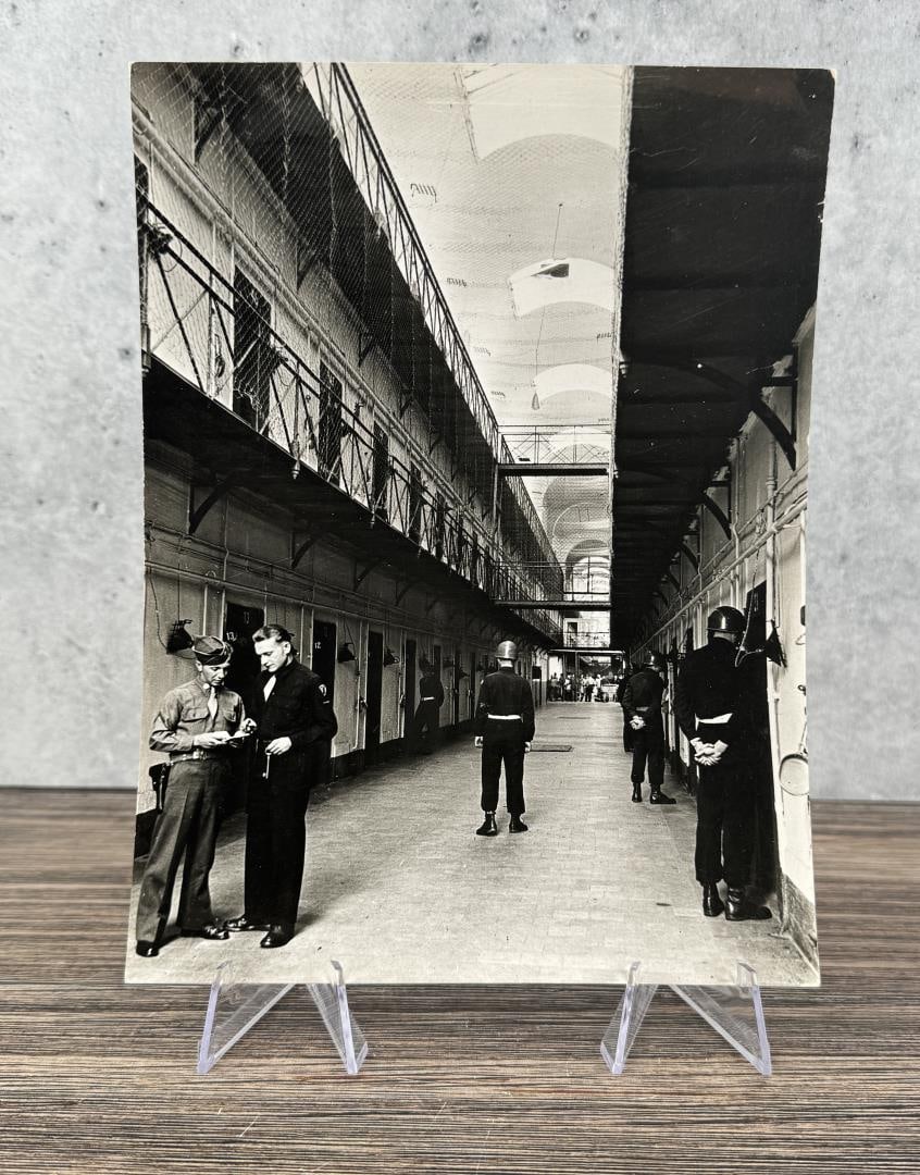 The Nuremberg Prison Trial Photo: The Nuremberg Prison Trial. View of the Nuremberg prison corridor. 7" by 9".