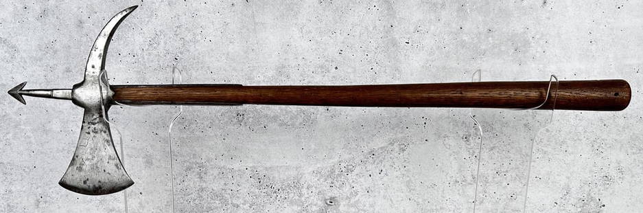 Antique Halberd Tomahawk: 25 1/2" long.