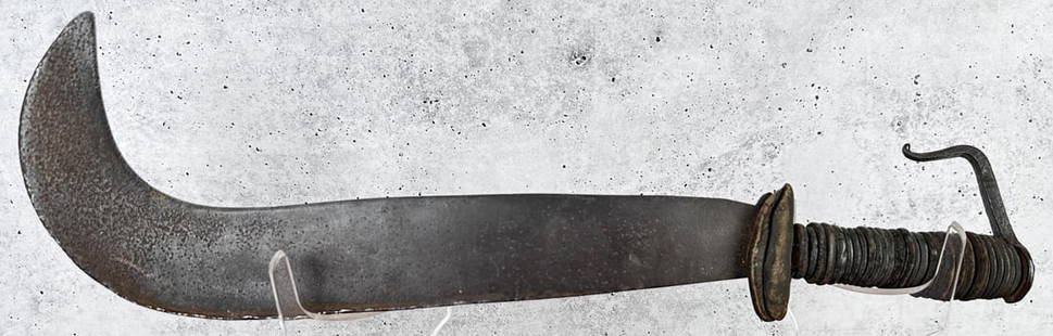 WWI WW1 Fascine Knife Billhook Machete: 18 1/4" long.