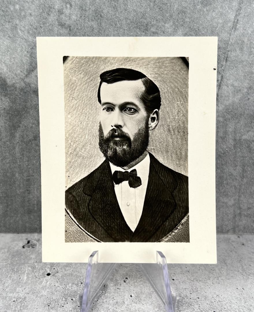 Bank Teller Killed By James Younger Gang Photo: 3 3/4" by 3". Backstamped Sumner Studio Northfield, Minn. Joseph Heywood was the teller at the bank in Northfield, Minnesota that the James Younger Gang attempted to rob. Heywood was shot dead by Fran
