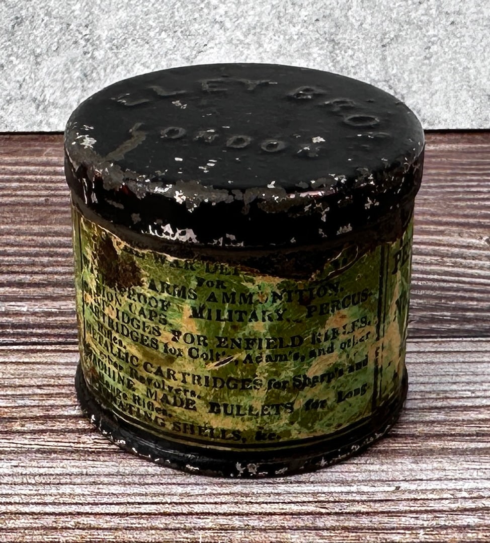 Colt 1849 Pocket Ely London Cap Tin: Nice original tin.