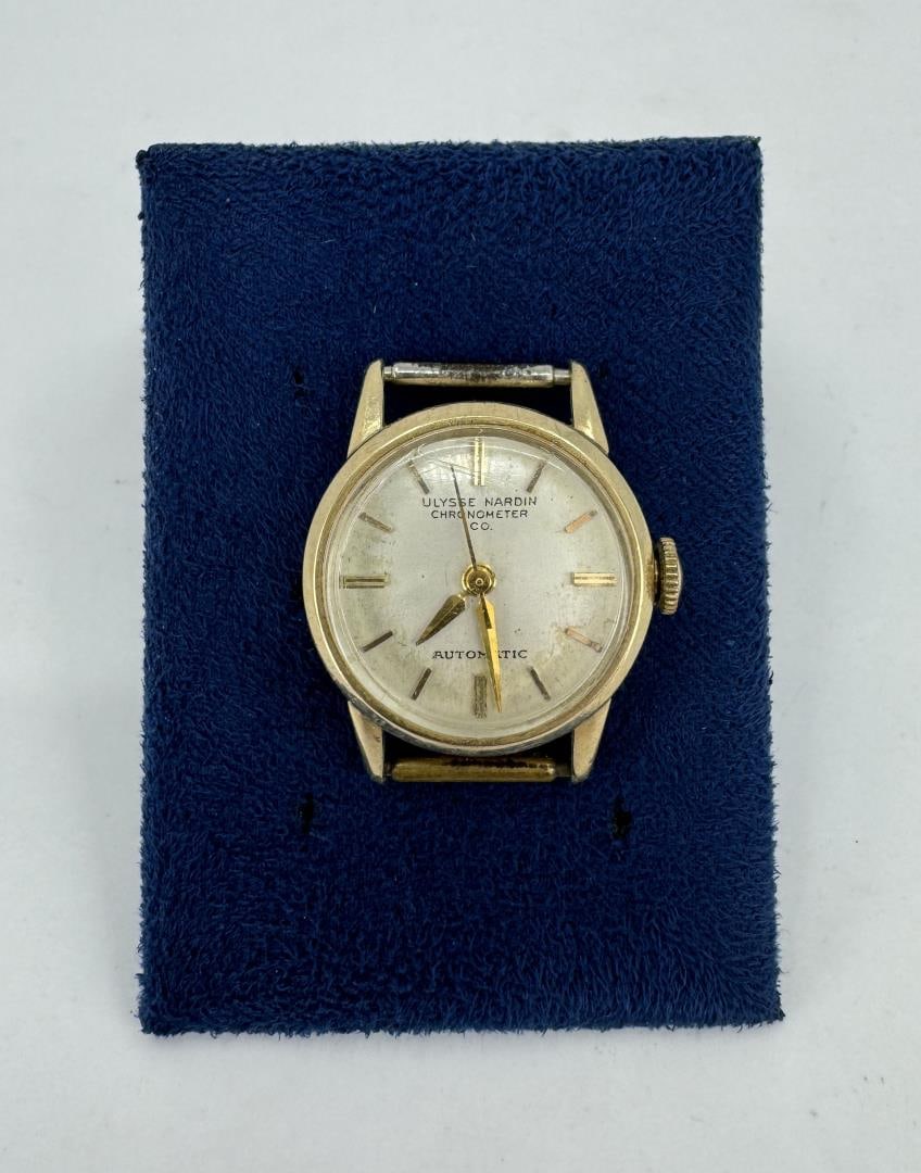 Ulysse Nardin Chronometer Automatic Watch: 10k Gold Filled. Not working.