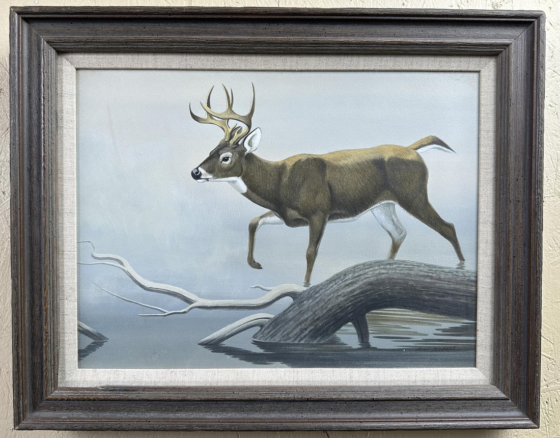 Don Rodell Gouache White Tailed Deer Painting: Title is White Tailed Deer. Goache on Board. 12" by 16" unframed. 15 1/2" by 19 1/2" framed. Don Rodell (1932 - 2003) was active/lived in Arizona. Don Rodell is known for Wildlife, landscape. Don Rode