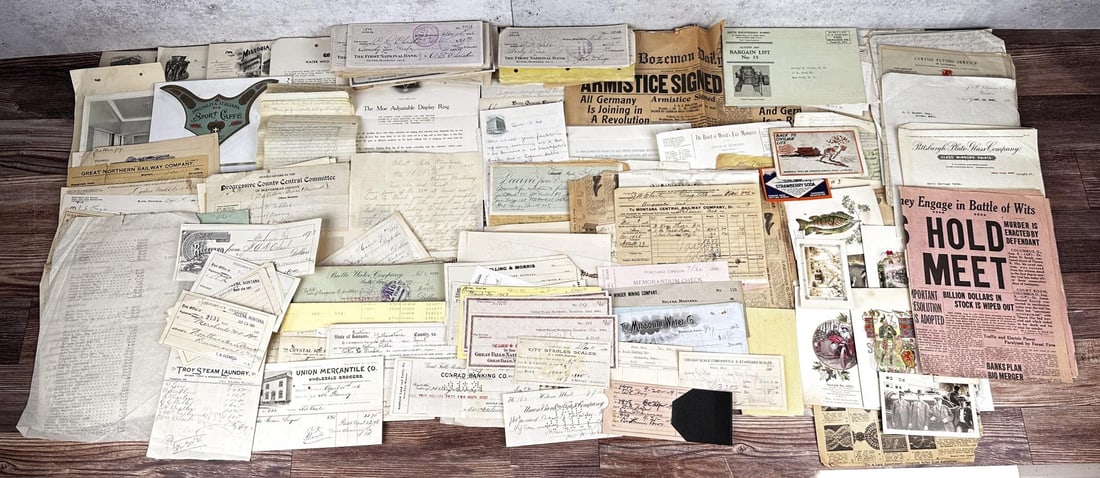 Collection of Antique Montana Paper Ephemera: Nice large grouping mostly Montana.