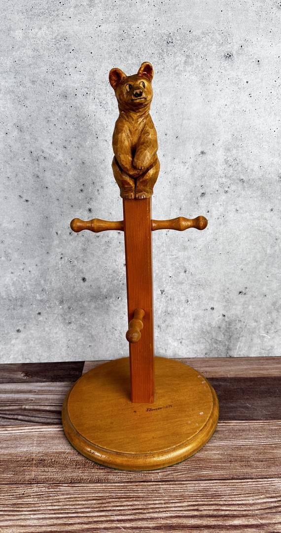 Jim Jensen Montana Black Bear Wood Carving (1 of 5)