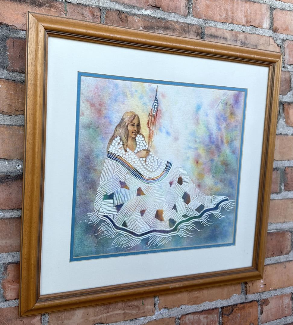 King Kuka Blackfoot Indian Watercolor Painting (1 of 4)