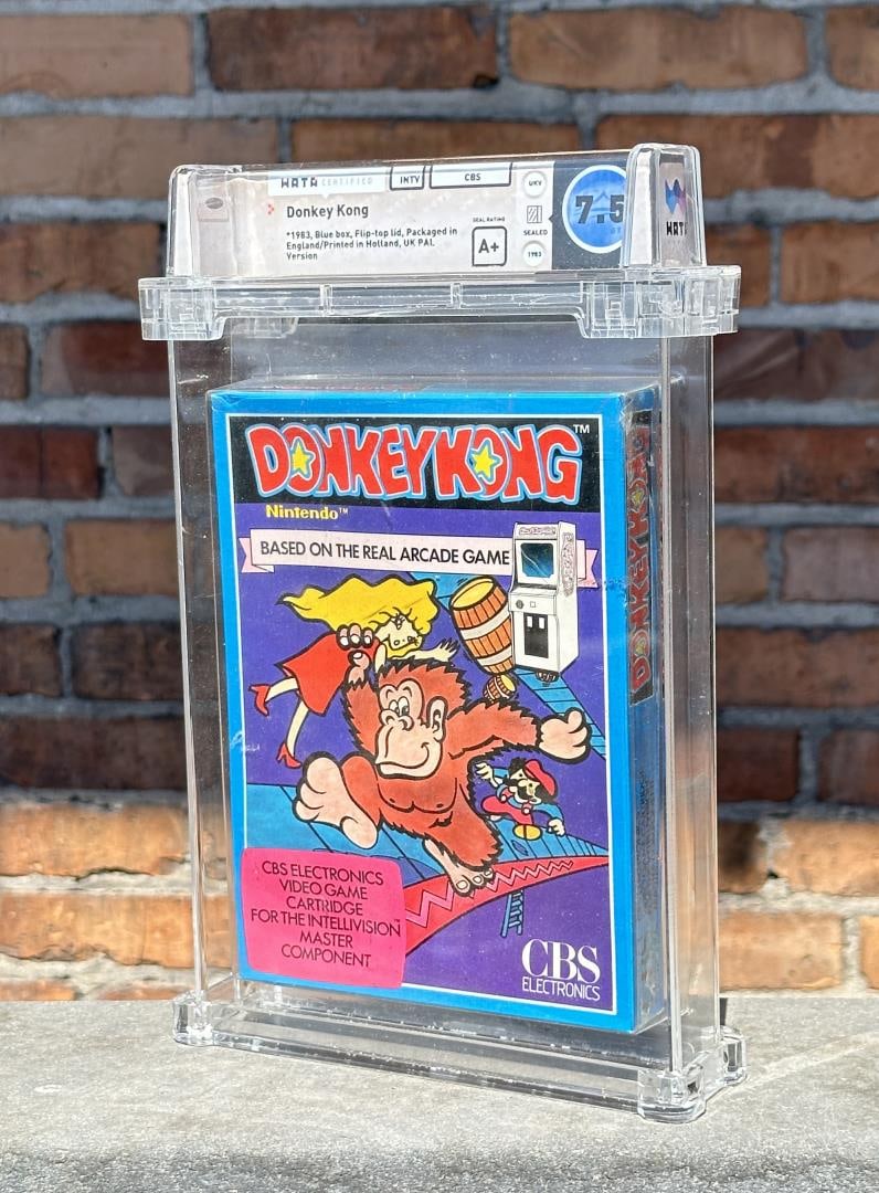 1983 Donkey Kong Intellivision Video Game Graded: Graded 7.5 A+ Sealed by Wata.