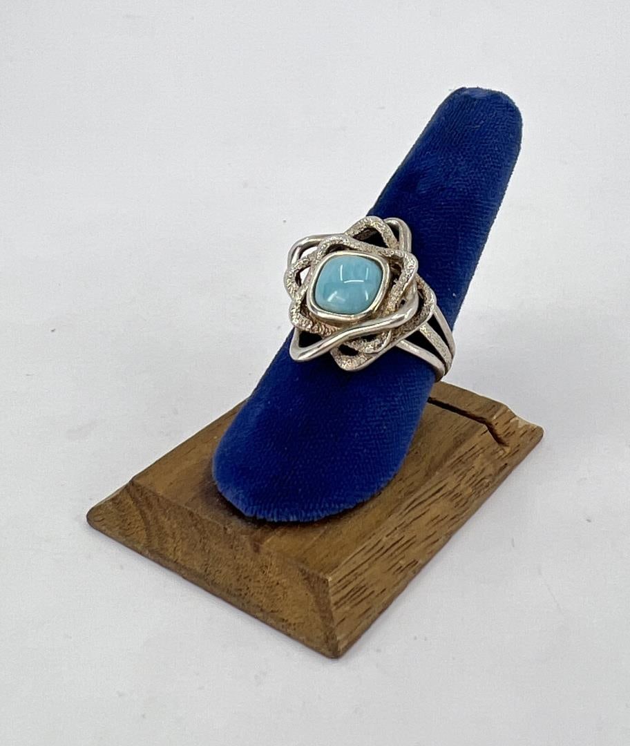 Marahlago Larimar Quadra Sterling Silver Ring (1 of 5)