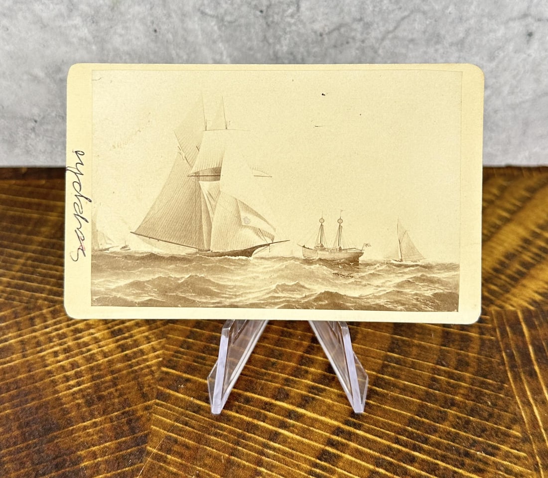 Brown & Wheeler Sappho CDV Photo: Sappho off Sandy Hook Lightship