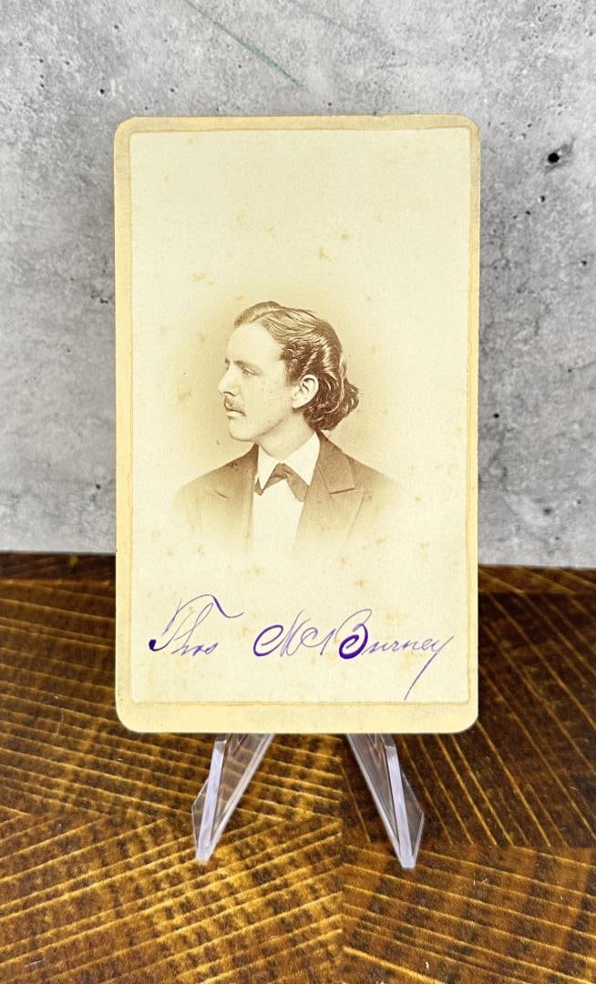 CDV Photo Of Thomas McBurney: 4 1/4" by 2 1/2". When Thomas McBurney was born in 1814, in Steuben, New York, United States, his father, Thomas McBurney, was 40 and his mother, Mary Mulhollen, was 35. He married Jane Ann Mills on 4