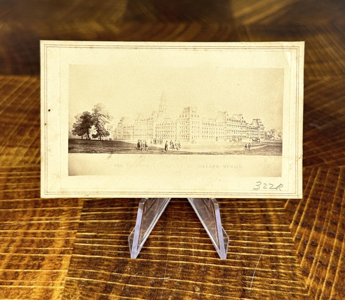 The Catholic University Of Ireland CDV Photo: 4" by 2 1/2". Bradley & Rulofson Photographers San Francisco California