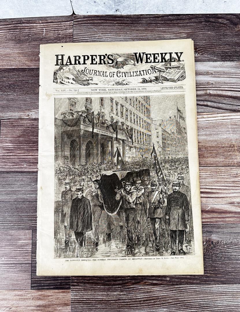1870 Harpers Weekly Journal Newspaper (1 of 7)