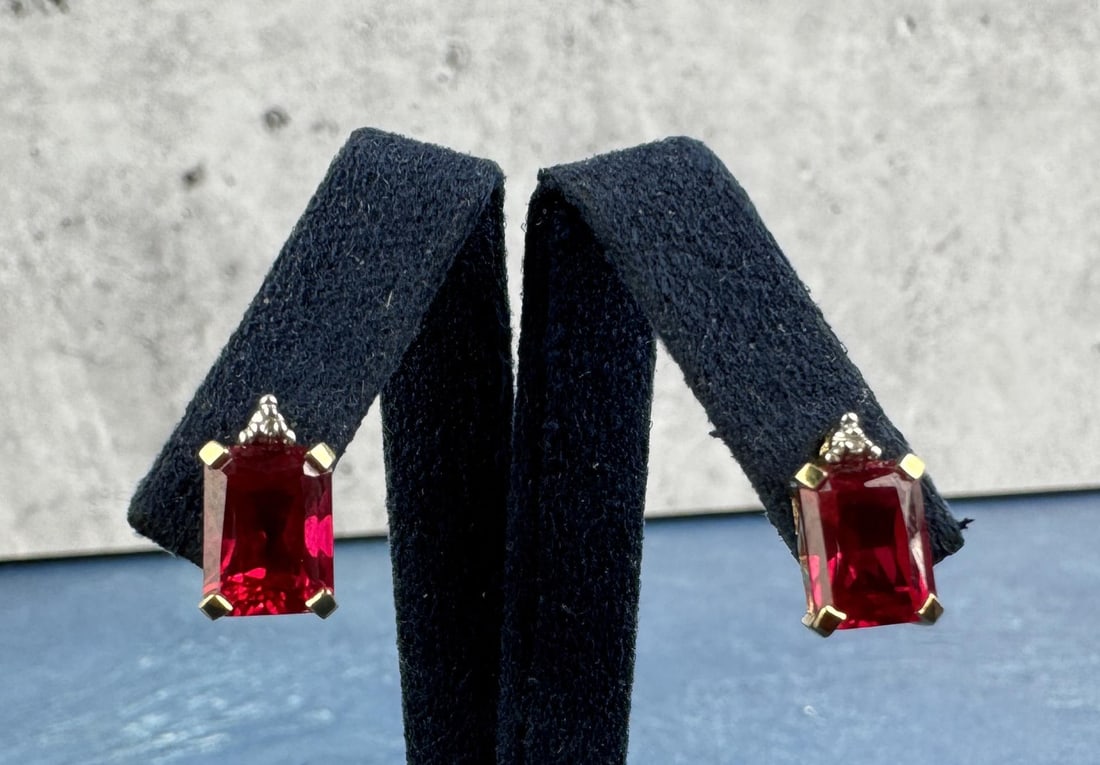 10K Gold and Ruby Earrings (1 of 7)